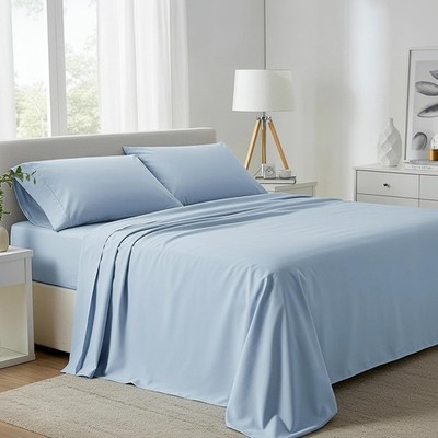 100% Egyptian Cotton King Size Sheets Set - 800 Series Tulips Collection