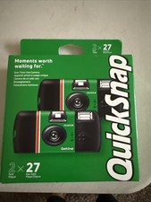Fujifilm QuickSnap Flash 400 Disposable Cameras ~ 2 x 27 Exposures Exp 2027 NEW
