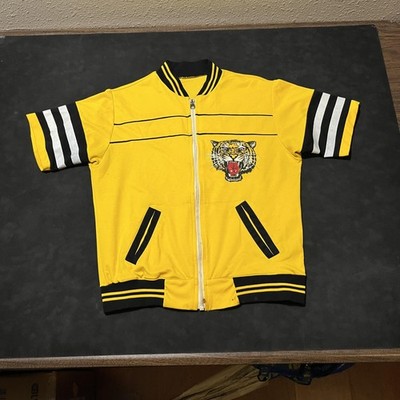Vintage Sta Cecilia Tiger Jacket Mens Medium Small Yellow Track Zip Bomber 70s