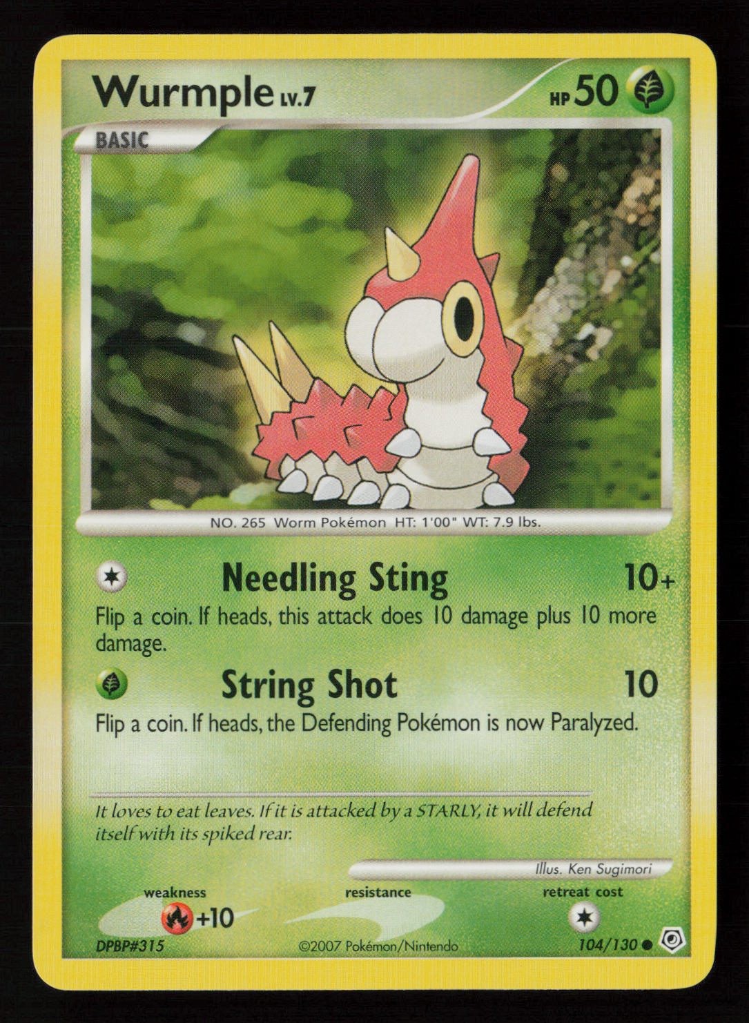 Wurmple Diamond and Pearl 104/130 LP Pokemon