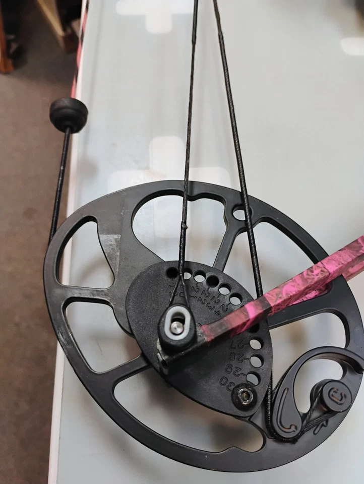 Mathew's Mission Craze- Pink Camo Compound Bow W Arrows Case & Fishing Attachmen - Image 4 of 4