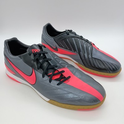 Nike T90 Shoot IV IC Indoor Soccer Shoes Grey Red 472558-060 Mens 14