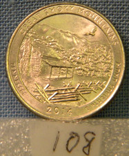 2014 D Quarter Dollar Tennessee Great Smoky Mountains AU Excellent