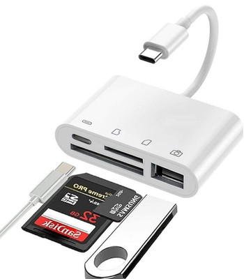 4 in 1 USB C auf Speicherkartenleser Adapter SD Micro SD Hub  OTG USB 3.0 USB C