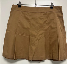 H&M Minirock Damen Rock Gr. DE 44 Wie Neu Braun Faltenrock