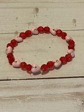 Valentine Heart Beaded Bracelet Girls Kids Jewelry Handmade Valentine Gifts