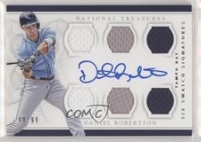 2016 National Treasures Six Swatch Signatures 69/99 Daniel Robertson Auto 9su