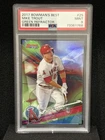 🔥🔥Mike Trout - 2017 Bowman's Best #25 Green Refractor /99 PSA 9 Angels🔥🔥