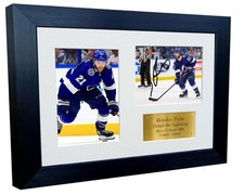 12x8 A4 Brayden Point Tampa Bay NHL Autograph Signed Photo Frame Hockey Triple G