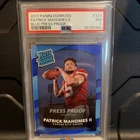 PATRICK MAHOMES 2017 PANINI DONRUSS #327 BLUE PRESS PROOF RATED ROOKIE RC PSA 7
