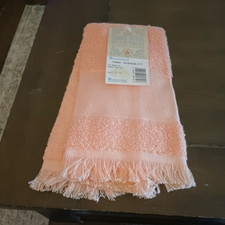 Charles Craft Park Avenue/FT 14 Count Peach Nectar Cotton Towel for Cross Stitch