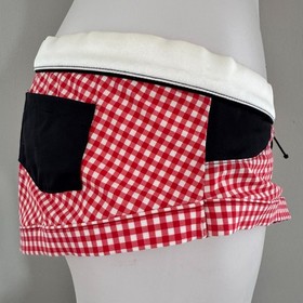 AGENT PROVOCATEUR Red Gingham CALAMITY Cowgirl Swim Bikini Bra Top Shorts 36C L