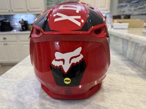 Fox Racing V1 Motocross Helmet Red Size M - Picture 3 of 7