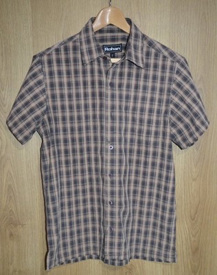 Rohan Walkabout SS 80s Hemd Herren Small S Kurzarm Kariert Reise Wandern