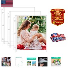 30 Pack Clear Photo Sleeves for 8x10 Photos - Archival Quality Page Protectors