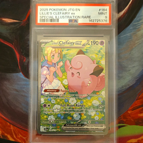 The Pokémon Company Pokemon TCG Lillie's Clefairy ex 184/159 SIR Holo EN PSA 9