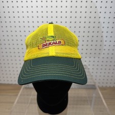 VINTAGE DeKalb Hat K Brand Full Mesh Snap Back Trucker Cap Logo Patch USA Made