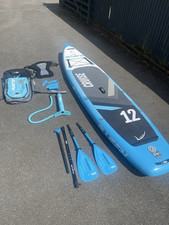 Bluefin Cruise 12 Inflatable SUP Paddleboard Kit c/w Pump Paddle Fins Seat+Leash