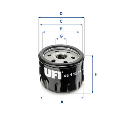 UFI Ölfilter 23.118.00 passend für Renault 4 0.8 Alpine 1600 A310