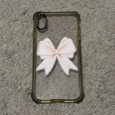 CASETiFY Schutzhülle transparent/durchsichtig mit Schleifen Motiv