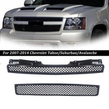 For Tahoesuburbanavalanche 2007-2014 Front Bumper Grill Grille Black Plastic