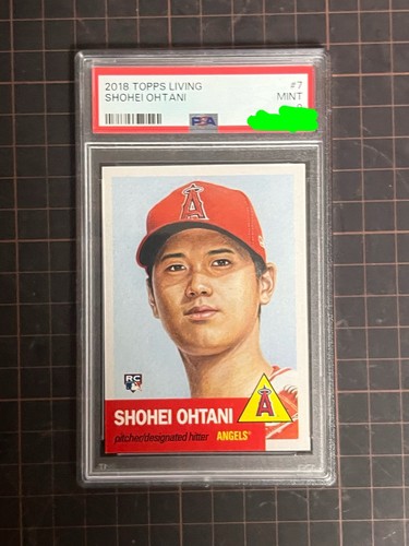 Shohei Ohtani 2018 Topps Living Set #7 (RC) PSA 9 Red Facsimile Signature
