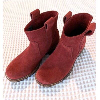 ECCO Elaine Chukka Boots Womens 36 Fired Brick Nubuck Suede Ankle Boot  New