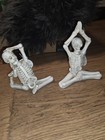 Skeletons Zen Yoga Posing Set of 2 Halloween Decoration NEW — photo 1