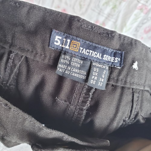 5.11 Size 2 Tactical Womens Shorts Black Cargo Utility Shooting 9" Inseam - Picture 3 of 7