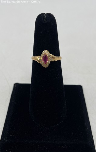 Stunning 14k Yellow Gold January Birthstone Ring With Genuine Garnet - Handcrafted In USA (Size 6) - View #6