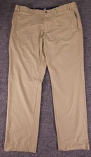 Lauren Ralph Lauren Pants Mens 40x32 Khaki Tan Flat Front Stretch Chino Casual