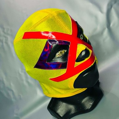 Villano Wrestling Lucha Libre Costume Mask Mascara Luchador Yellow Red Purple