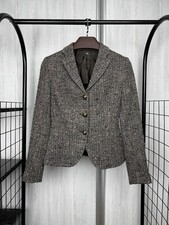Tagliatore 0205 tweed wool blend metal button unlined blazer
