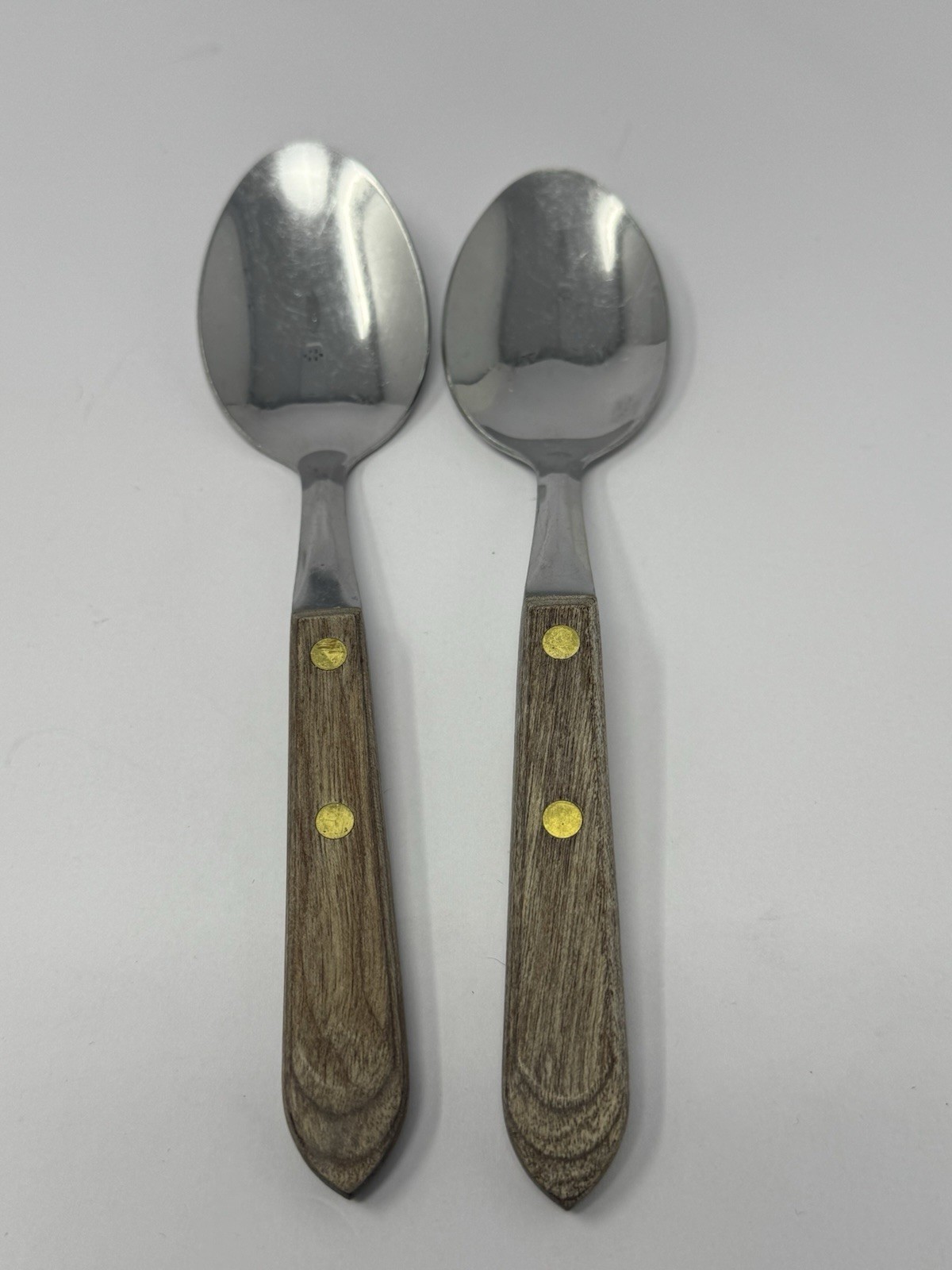 Washington Forge Vintage TOWN & COUNTRY Wood Handle Stainless Flatware Lot Of 13