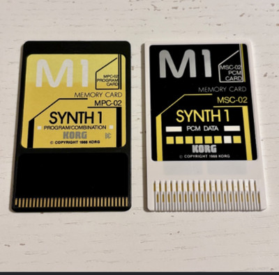 USED KORG M1 MEMORY CARD MPC-02 PROGRAM SYNTH 1 / MSC-02 PCM 