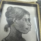 Dollhouse Minaiture Artisan Framed Original Graphite Drawings Girl And Onions — photo 3