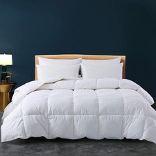 Queen Down Alternative Comforter All Season Duvet Insert with Corner Tabs White