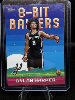 2025-26 Topps Basketball #8B-32 Dylan Harper 8-Bit Ballers RC Spurs