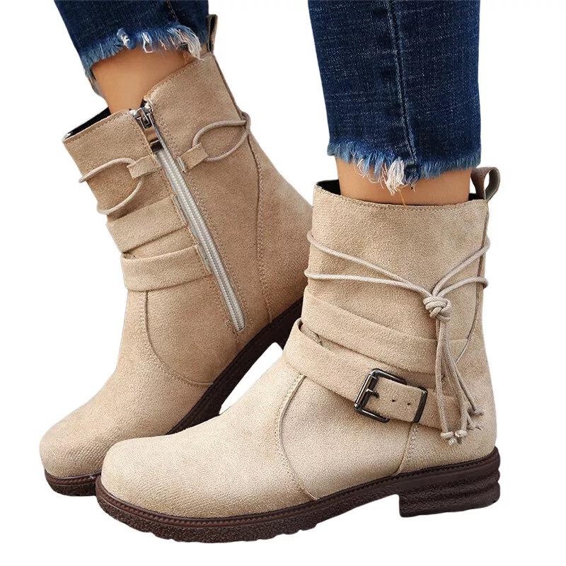 Biker ankle clearance boots ladies