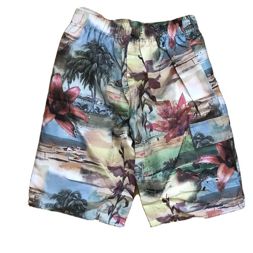 NEW LOOK RETRO TROPICAL BEACH PRINT SWIM BOARD SHORTS TRUNKS LARGE 36-38 BNWT - Picture 5 of 6