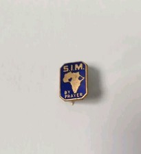 SIM By Prayer Badge Enamel. Vintage Rare. 1950s-60s.