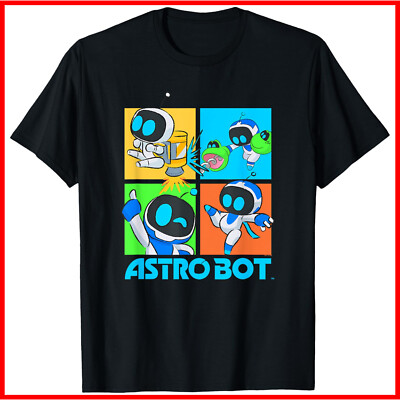 Ripple Junction x Astro Bot Rescue Mission Fighting Pose Black Cotton T-Shirt
