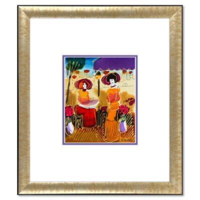 Moshe Leider, Framed Original Mixed Media Watercolor Painting, Hand Signed