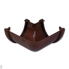 Floplast Guttering RAH1BR 115mm Hi-Cap (Deepflow) - 90* Angle - Brown