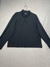 Untuckit Golf Polo Shirt Cotton Mens Xl Long Sleeve Black Casual Preppy Office