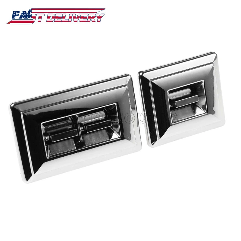 Juego de 2 interruptores de ventana eléctrica cromados para Chevy GMC Pontiac 20043940+20061549 Foto 2 de 4