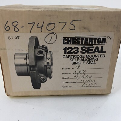 Chesterton 123 Cartridge Mounted Seal Kit 52557 2.25'' Shaft Size 18