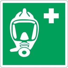 CARTELLO SEGNALETICO QUADRATO - autorespiratore per evacuazione - segnaletica