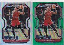 2021 Panini WNBA Prizm SP Green & Silver Refractor Prizm #77 Liz Cambage