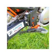 CrossPlus Fußraste Sozius Schwarz für KTM EXC XC SMR 02-16 SX 02-15 HQV 14-16